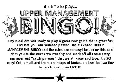 Upper Management Bingo